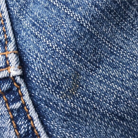 Vintage Y2K Indie Grunge Streetwear Mid Wash 2000s Cropped Denim Jacket Top / L - Picture 6 of 7